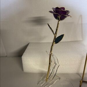 Elegant Purple and Gold Rose